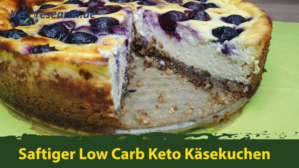 Low Carb Käsekuchen sehr saftig mit viel Eiweiß - ohne Zucker &amp; Ketogen